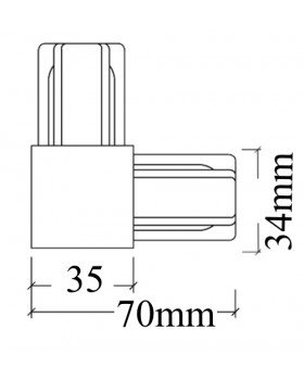 Соединитель L-образный (однофазный) Crystal Lux CLT 0.211 07 WH-foto2