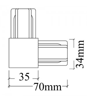 Соединитель L-образный (однофазный) Crystal Lux CLT 0.211 07 WH-foto2