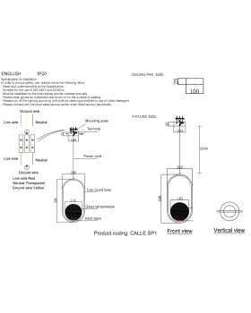 Светильник подвесной Crystal Lux CALLE SP1 BRASS-foto5