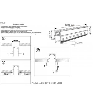 Шинопровод магнитный встраиваемый Crystal Lux CLT 0.123 01 L3000 BL-foto2