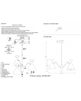 Люстра Crystal Lux JOVEN SP3 GOLD/BLACK-foto5
