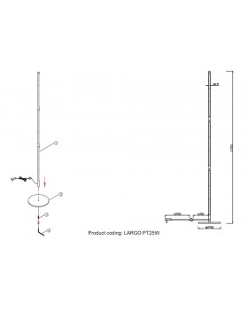 Торшер Crystal Lux LARGO PT25W GOLD-foto5