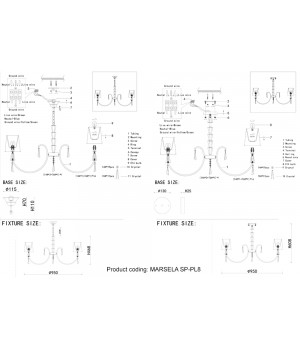 Люстра Crystal Lux MARSELA SP-PL8 NICKEL-foto5