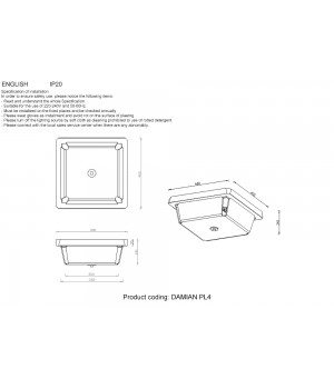 Светильник потолочный Crystal Lux DAMIAN PL4 NICKEL-foto4