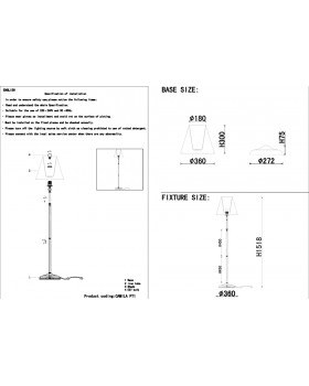 Торшер Crystal Lux CAMILA PT1 GOLD-foto3