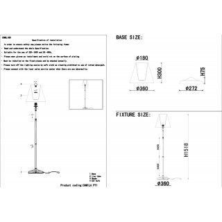 Торшер Crystal Lux CAMILA PT1 GOLD-foto3