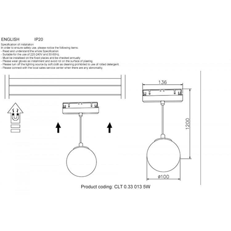 Светильник трековый магнитный Crystal Lux CLT 0.33 013 5W BL 4000K