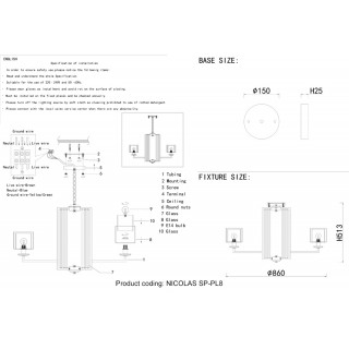 Люстра Crystal Lux NICOLAS SP-PL8 NICKEL/WHITE-foto5