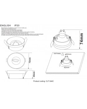 Светильник встраиваемый Crystal Lux CLT 044C CH-foto4