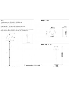 Торшер Crystal Lux NICOLAS PT1 GOLD/WHITE-foto5