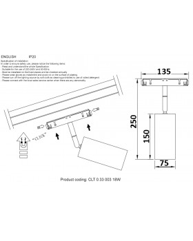 Светильник трековый магнитный Crystal Lux CLT 0.33 003 18W BL 3000K-foto2