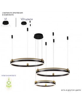 Люстра Crystal Lux FERNANDO SP158W LED BLACK/GOLD