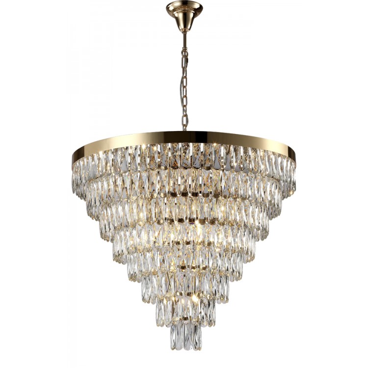 Люстра Crystal Lux ABIGAIL SP22 D820 GOLD/TRANSPARENT