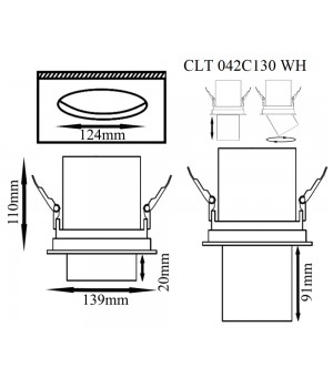 Светодиодный поворотный светильник Crystal Lux CLT 042C130 WH-foto2