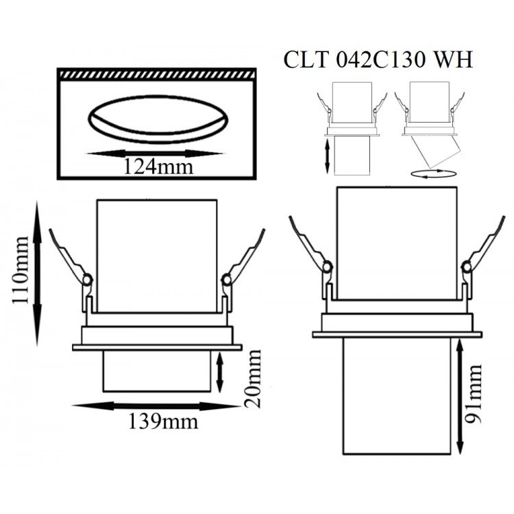 Светодиодный поворотный светильник Crystal Lux CLT 042C130 WH