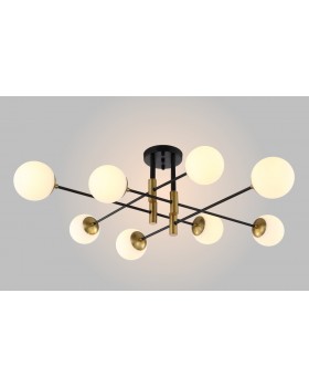 Светильник потолочный Crystal Lux FIDEL PL8 BLACK-foto2