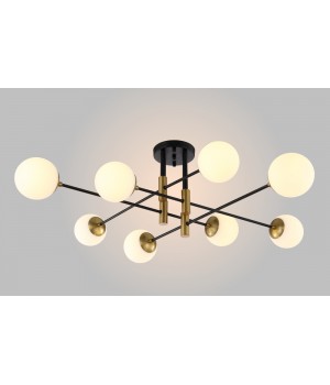 Светильник потолочный Crystal Lux FIDEL PL8 BLACK-foto2