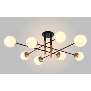 Светильник потолочный Crystal Lux FIDEL PL8 BLACK-foto2