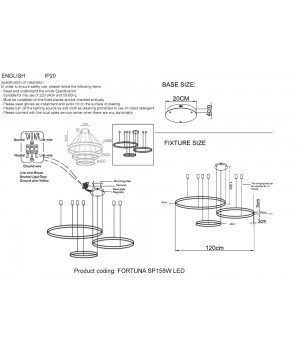 Люстра Crystal Lux FORTUNA SP158W LED GOLD-foto4