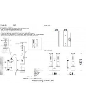 Бра Crystal Lux OTONO AP2 BRASS/TRANSPARENTE-foto5