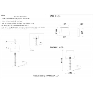 Настольная лампа Crystal Lux MARSELA LG1 NICKEL-foto5