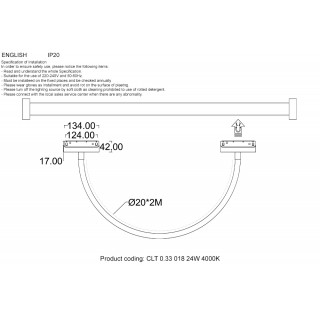 Светильник трековый магнитный Crystal Lux CLT 0.33 018 24W BL 4000K-foto2