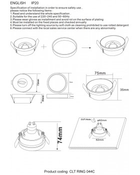 Декоративное кольцо внешнее Crystal Lux CLT RING 044C GO-foto5