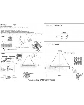 Люстра Crystal Lux GARDEN SP9 D800 GOLD-foto3