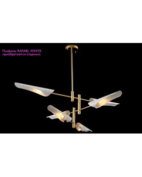 Люстра (без плафонов) Crystal Lux RAFAEL SP6 GOLD-foto2