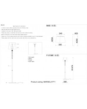 Торшер Crystal Lux MARSELA PT1 NICKEL-foto5