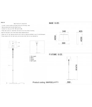 Торшер Crystal Lux MARSELA PT1 NICKEL-foto5