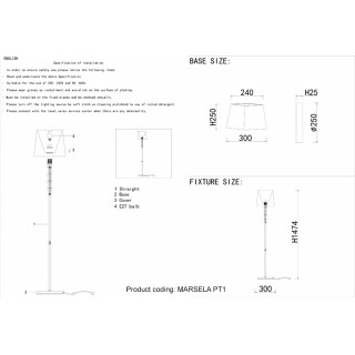 Торшер Crystal Lux MARSELA PT1 NICKEL-foto5