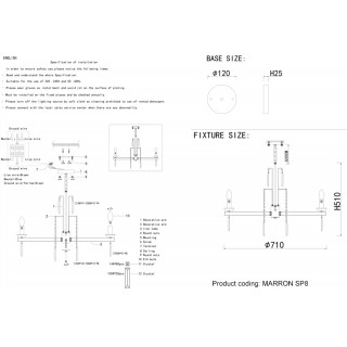 Люстра Crystal Lux MARRON SP8 BRASS-foto5