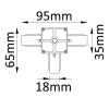 Соединитель T-образный (однофазный) Crystal Lux CLT 0.211 03 BL