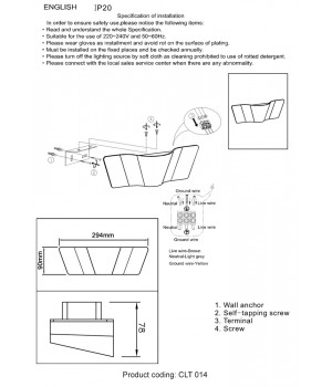 Бра Crystal Lux CLT 014W BL-foto3