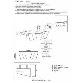 Бра Crystal Lux CLT 014W BL-foto3