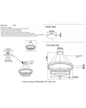 Люстра Crystal Lux FERNANDO SP123W LED COFFEE/BLACK-foto4
