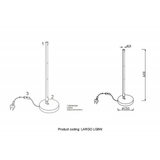 Настольная лампа Crystal Lux LARGO LG9W BLACK-foto3