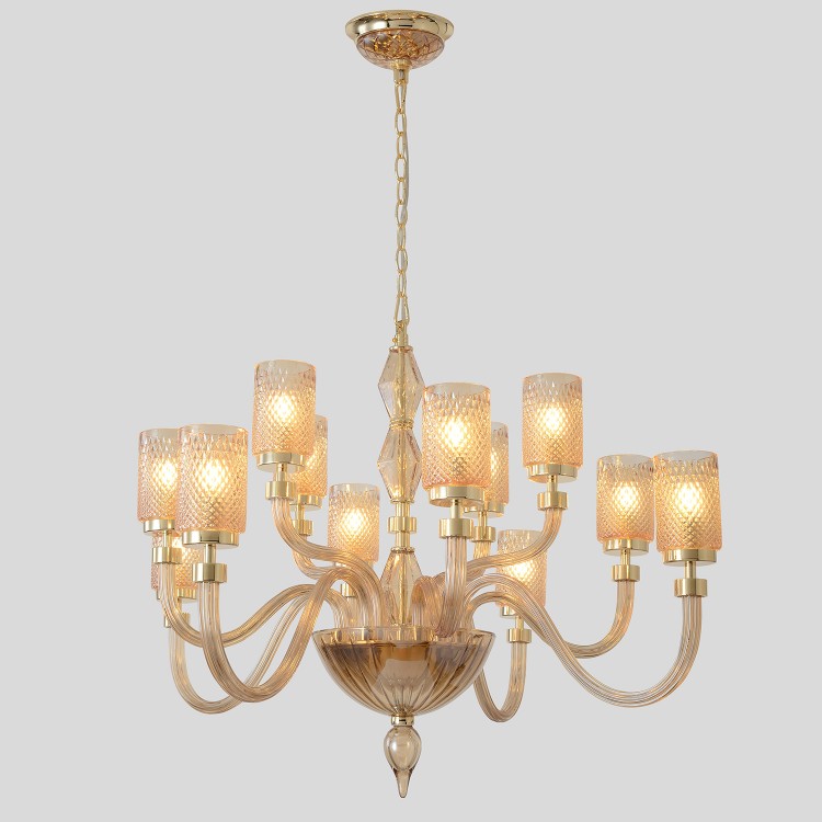 Люстра Crystal Lux SILVESTRO SP12 AMBER Люстра Crystal Lux SILVESTRO SP12 AMBER
