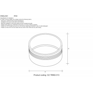 Декоративное кольцо внутреннее Crystal Lux CLT RING 013 GO-foto2