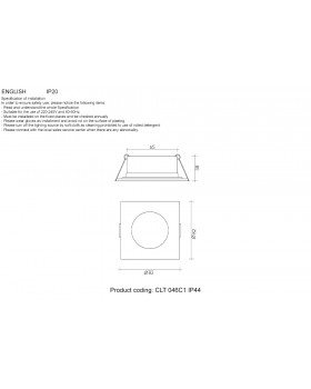 Светильник встраиваемый CLT 046C1 WH IP44-foto3
