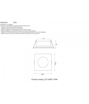 Светильник встраиваемый CLT 046C1 WH IP44-foto3