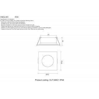 Светильник встраиваемый CLT 046C1 WH IP44-foto3