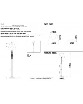Торшер Crystal Lux ARMANDO PT1 GOLD-foto3