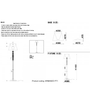 Торшер Crystal Lux ARMANDO PT1 GOLD-foto3