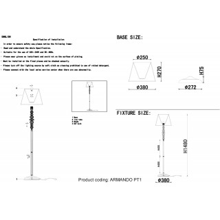 Торшер Crystal Lux ARMANDO PT1 GOLD-foto3
