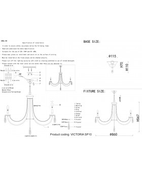 Люстра Crystal Lux VICTORIA SP10 GOLD/AMBER-foto6