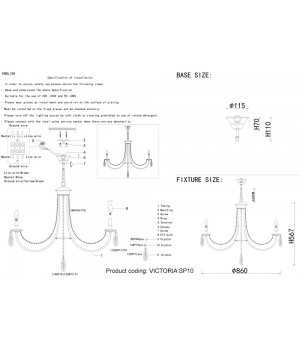 Люстра Crystal Lux VICTORIA SP10 GOLD/AMBER-foto6