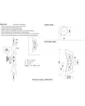 Бра Crystal Lux GRIS AP2 GOLD-foto3
