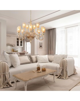 Люстра Crystal Lux SILVESTRO SP12 AMBER-foto7